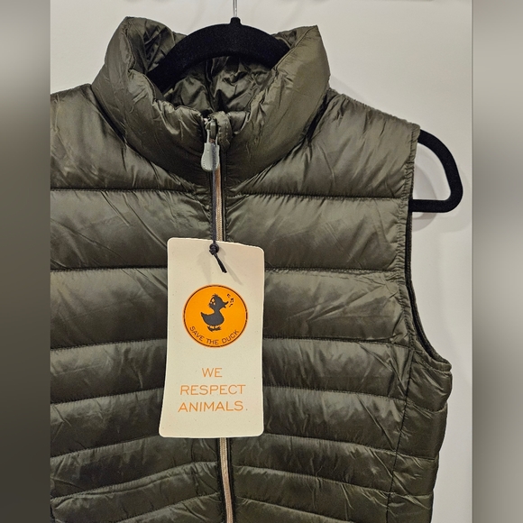 Save the Duck Lynn Puffer Vest Pine Green Ultra Light Jacket Women's Size S - Picture 6 of 9